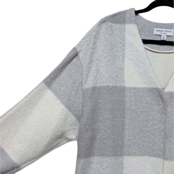 NWOT ADAM LIPPES for Target Plaid Wool Blend Cocoon Coat L - Picture 3 of 7